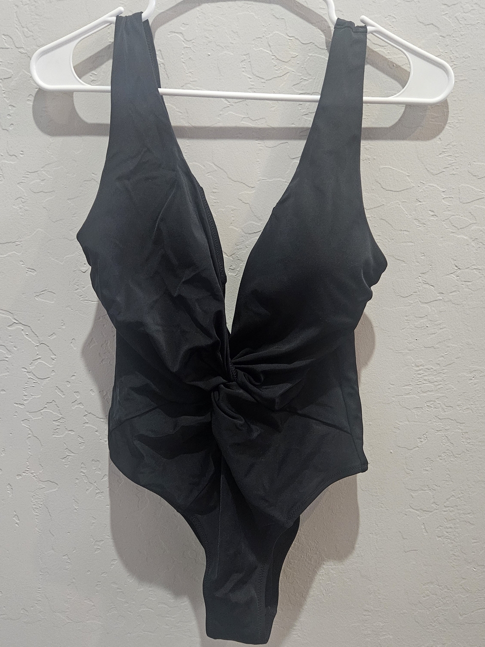 Victoria's Secret Black Twist-Front One-Piece Swimsuit